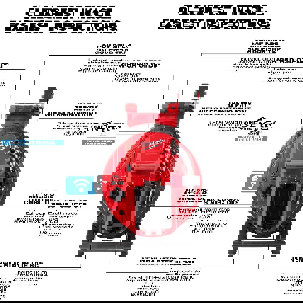 Borescopes & Borescope Kits; Borescope Type: Inspection Camera ; Magnification: 4x ; Field Of View: 100.000 ; Scope Diameter: 0.35in ; Maximum Viewing Distance: 100ft ; Scope Length: 25mm